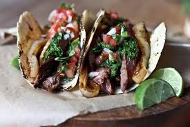 Grilled Steak Tacos w. Chimichurri Sauce